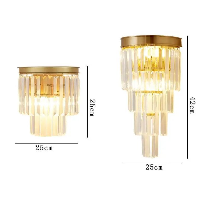 CrystalLuxe - Elegant Kristall Vägglampa