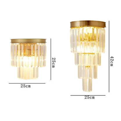 CrystalLuxe - Elegant Kristall Vägglampa