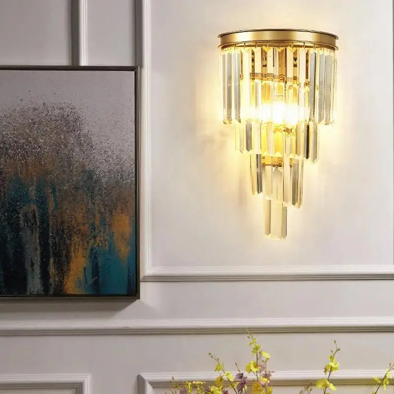 CrystalLuxe - Elegant Kristall Vägglampa