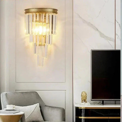 CrystalLuxe - Elegant Kristall Vägglampa