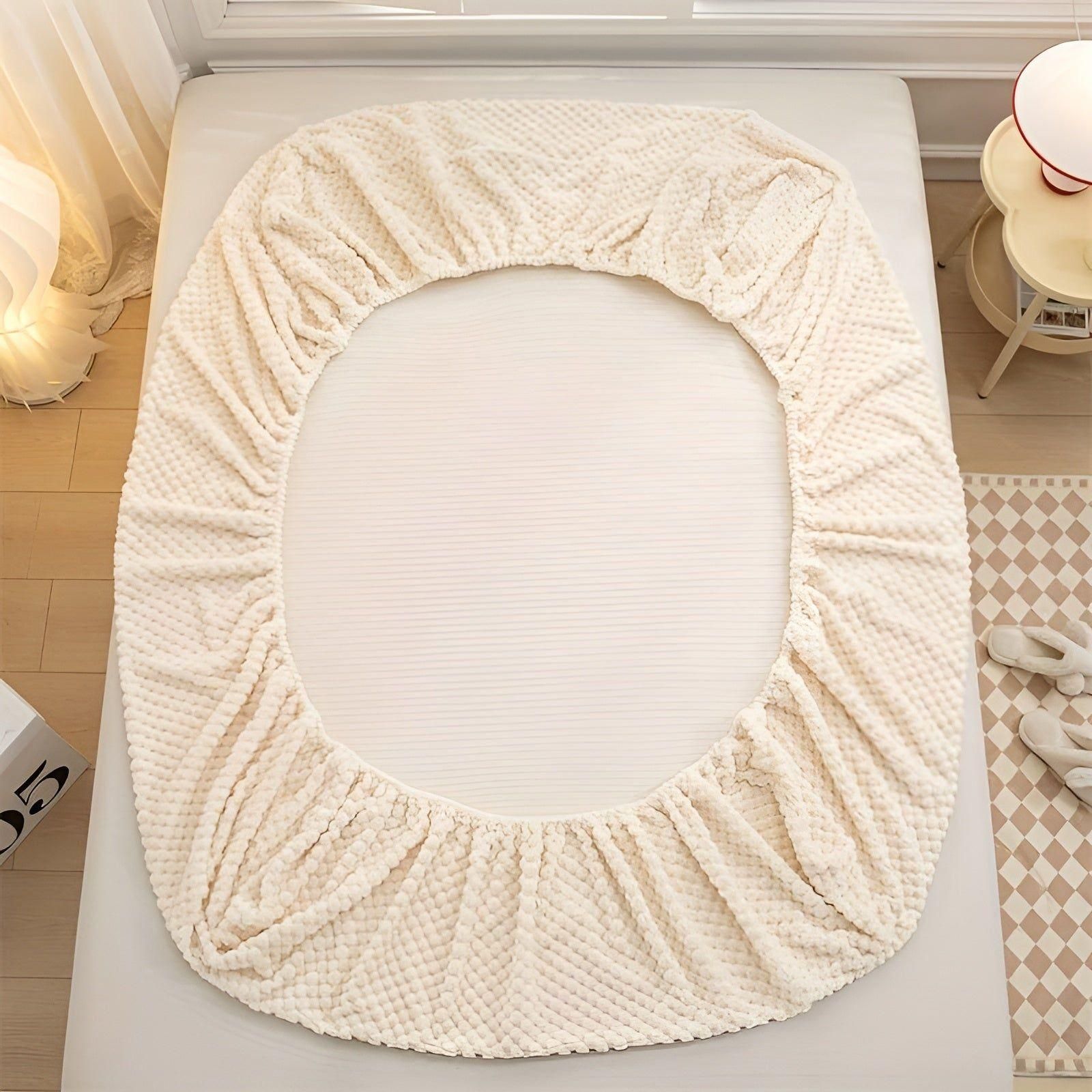 LuxeVelvet Duvet Cover - Lyx Anti-Rutsch Mjuk Sammet Spannlakan Madrasskydd
