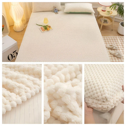 LuxeVelvet Duvet Cover - Lyx Anti-Rutsch Mjuk Sammet Spannlakan Madrasskydd