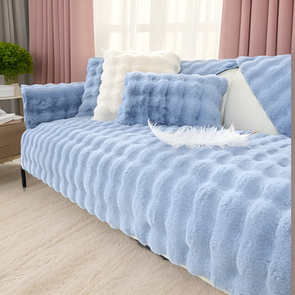 Luxe Cover Husdjursvänlig Fuskpäls Soffsats – Komfort &amp; Stil Ren