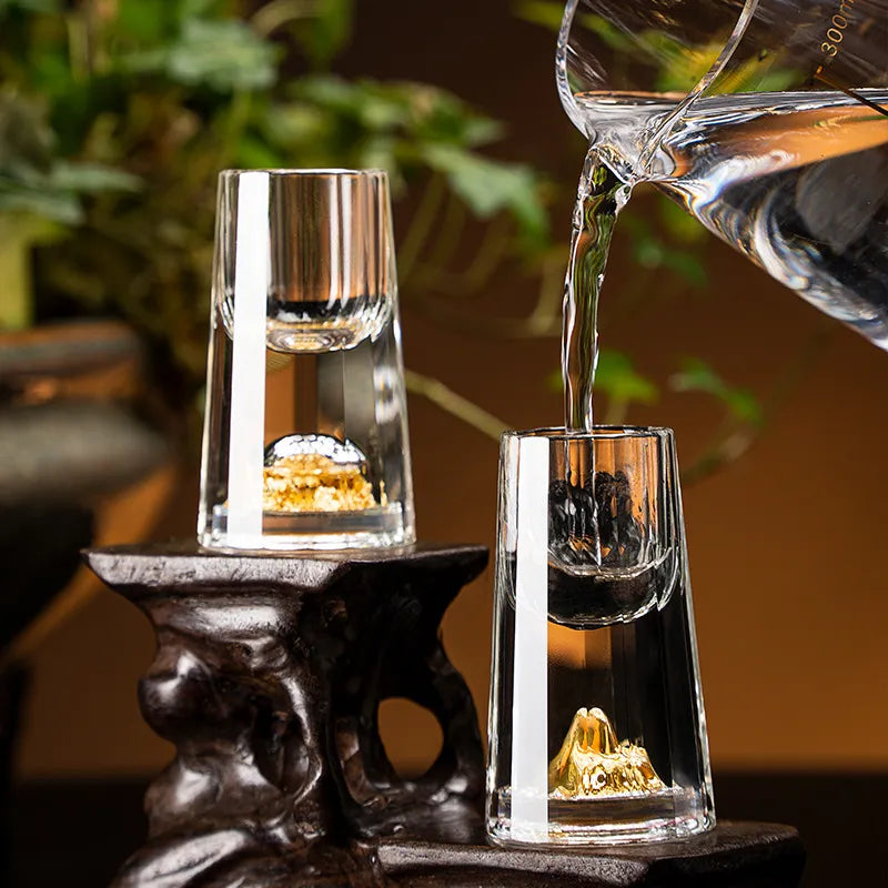 Auréa Crystal Glass – Handgjord lyx med guldaccenter
