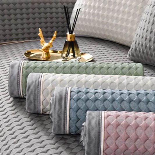 Lyxig enfärgad is-silke anti repa soffa överdrag