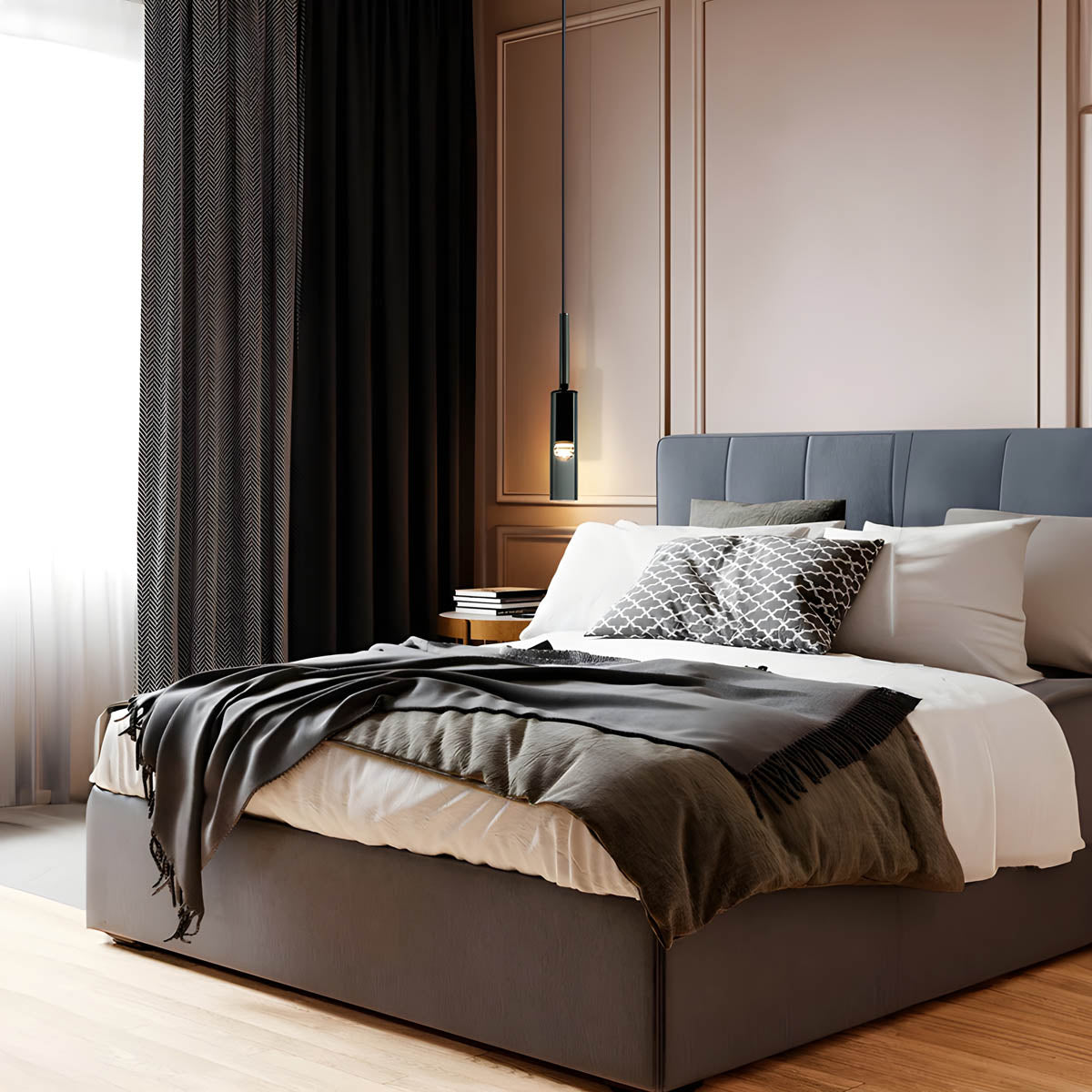 Carvallo – Cylindrisk pendel med rökig finish och minimalistisk silhuett