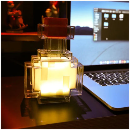 LuxRoyale Minecraft Inspirerad Potion Lampa – Färgväxlande LED Nattlampa med Touchkontroll &amp; USB Uppladdningsbar