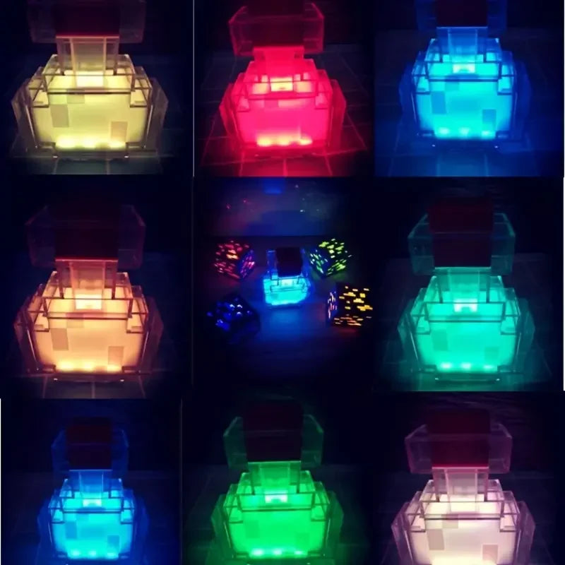 LuxRoyale Minecraft Inspirerad Potion Lampa – Färgväxlande LED Nattlampa med Touchkontroll &amp; USB Uppladdningsbar