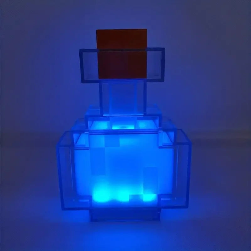 LuxRoyale Minecraft Inspirerad Potion Lampa – Färgväxlande LED Nattlampa med Touchkontroll &amp; USB Uppladdningsbar