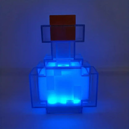 LuxRoyale Minecraft Inspirerad Potion Lampa – Färgväxlande LED Nattlampa med Touchkontroll &amp; USB Uppladdningsbar