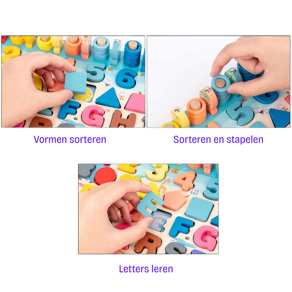 Utbildande Träleksaker Montessori Pusselbräda