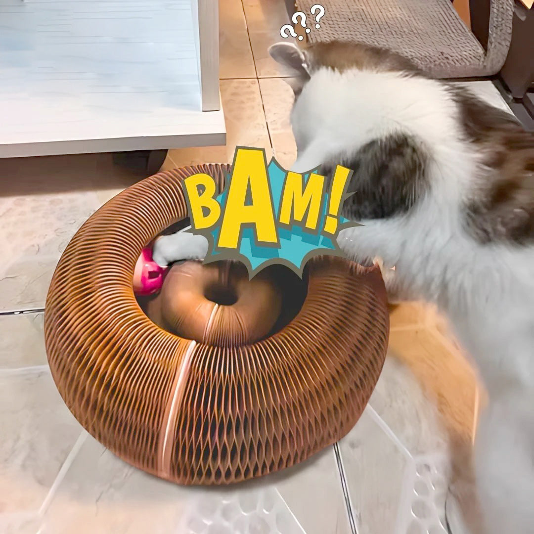 Furora Expandable Katt Klösleksak med Interaktiv Bollarbana &amp; Mysig Säng