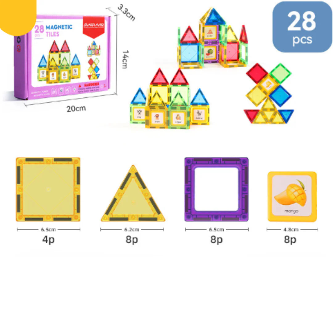 Kreativ Bygg - Magnetiska Plattor Set