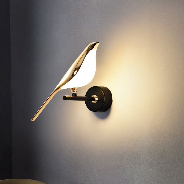 Magnetisk fågel LED vägglampa med justerbara inställningar för varje rum