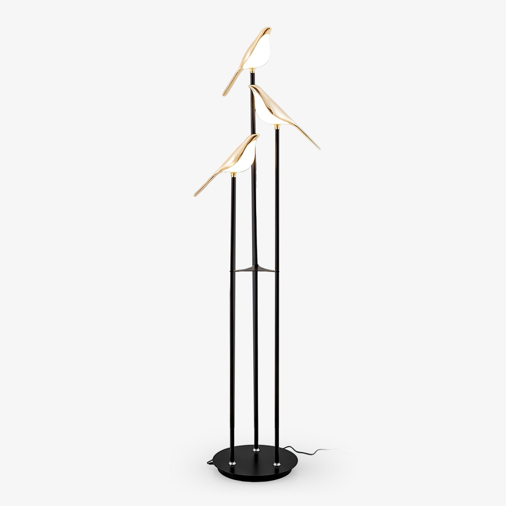 Aurevo Perch | LED-golvlampa med dekorativt fågelmotiv