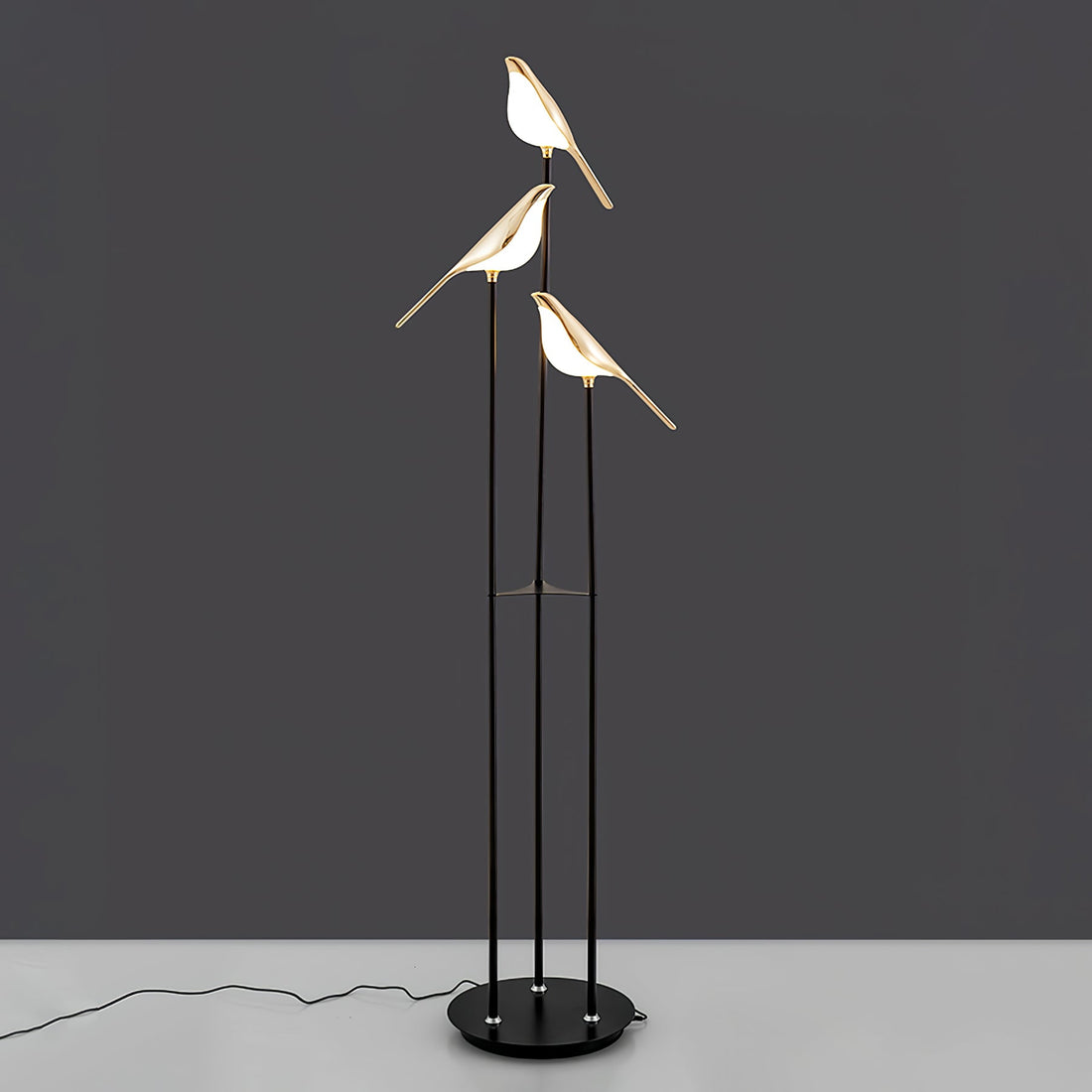 Aurevo Perch | LED-golvlampa med dekorativt fågelmotiv