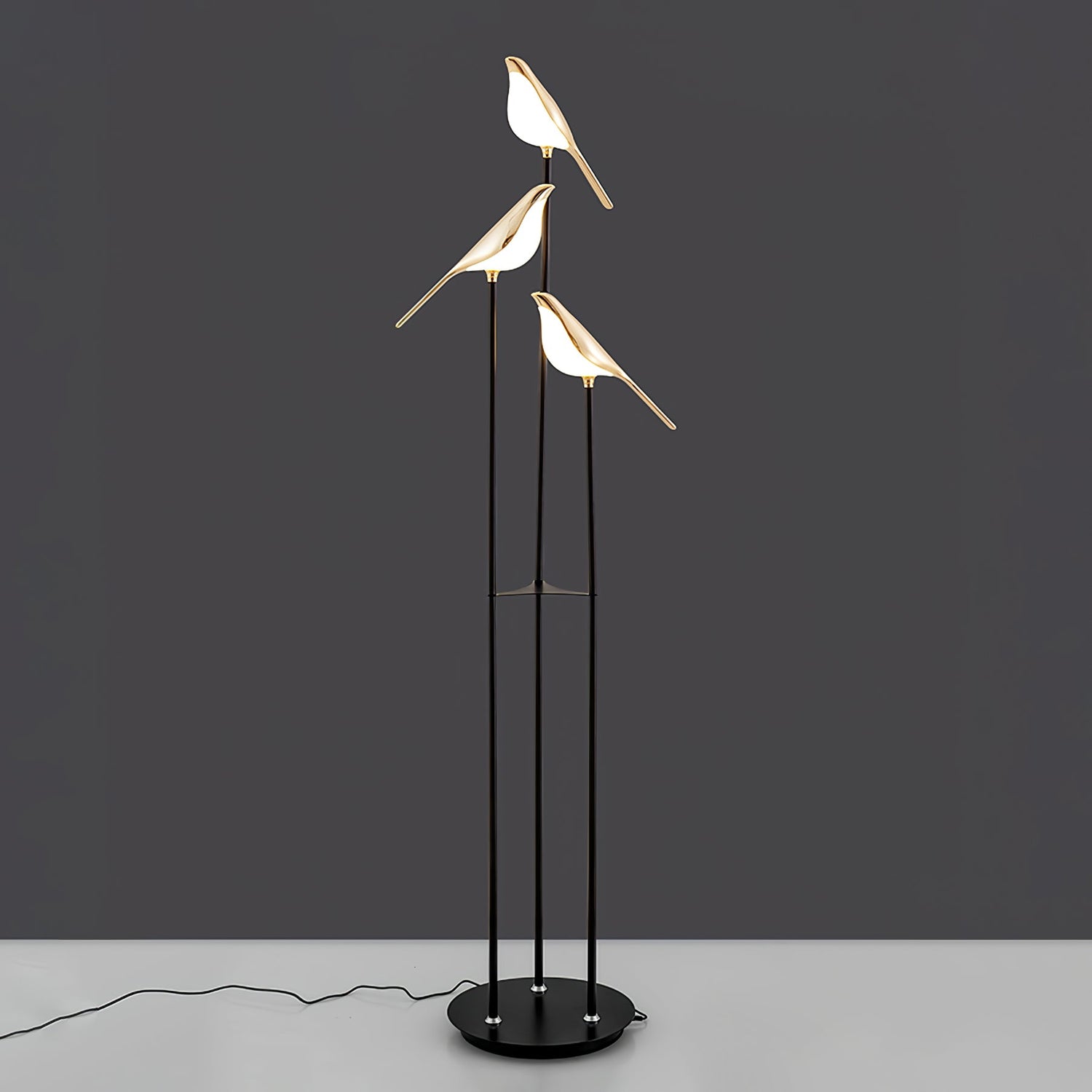 Aurevo Perch | LED-golvlampa med dekorativt fågelmotiv