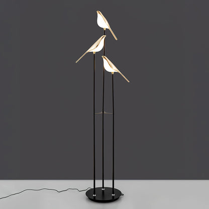 Aurevo Perch | LED-golvlampa med dekorativt fågelmotiv