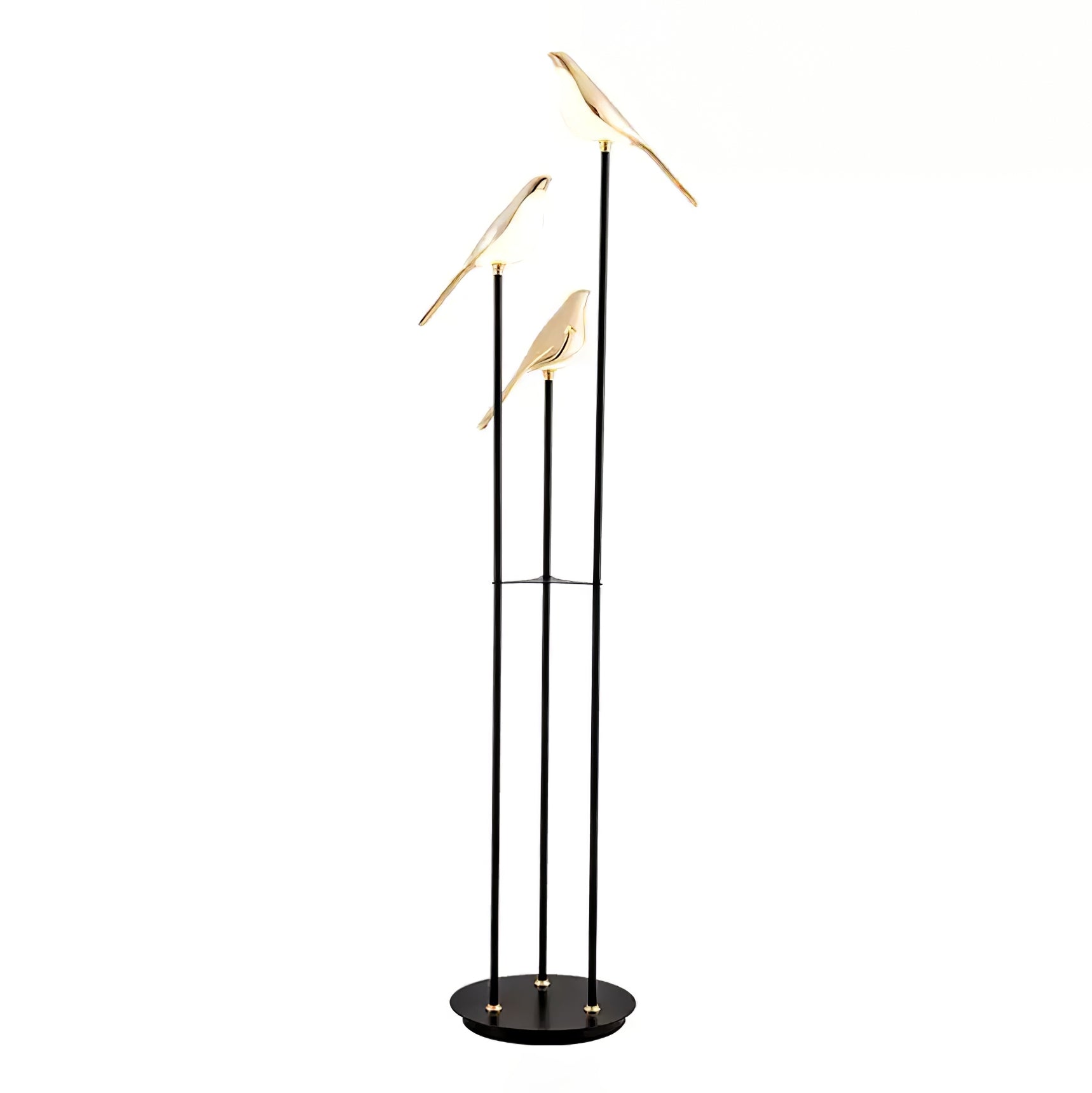 Aurevo Perch | LED-golvlampa med dekorativt fågelmotiv