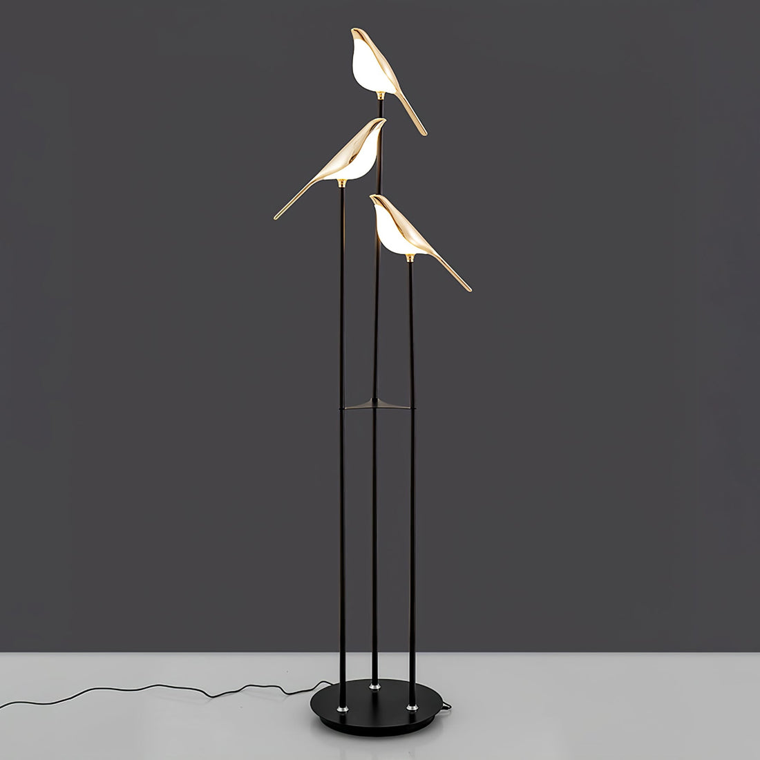 Aurevo Perch | LED-golvlampa med dekorativt fågelmotiv