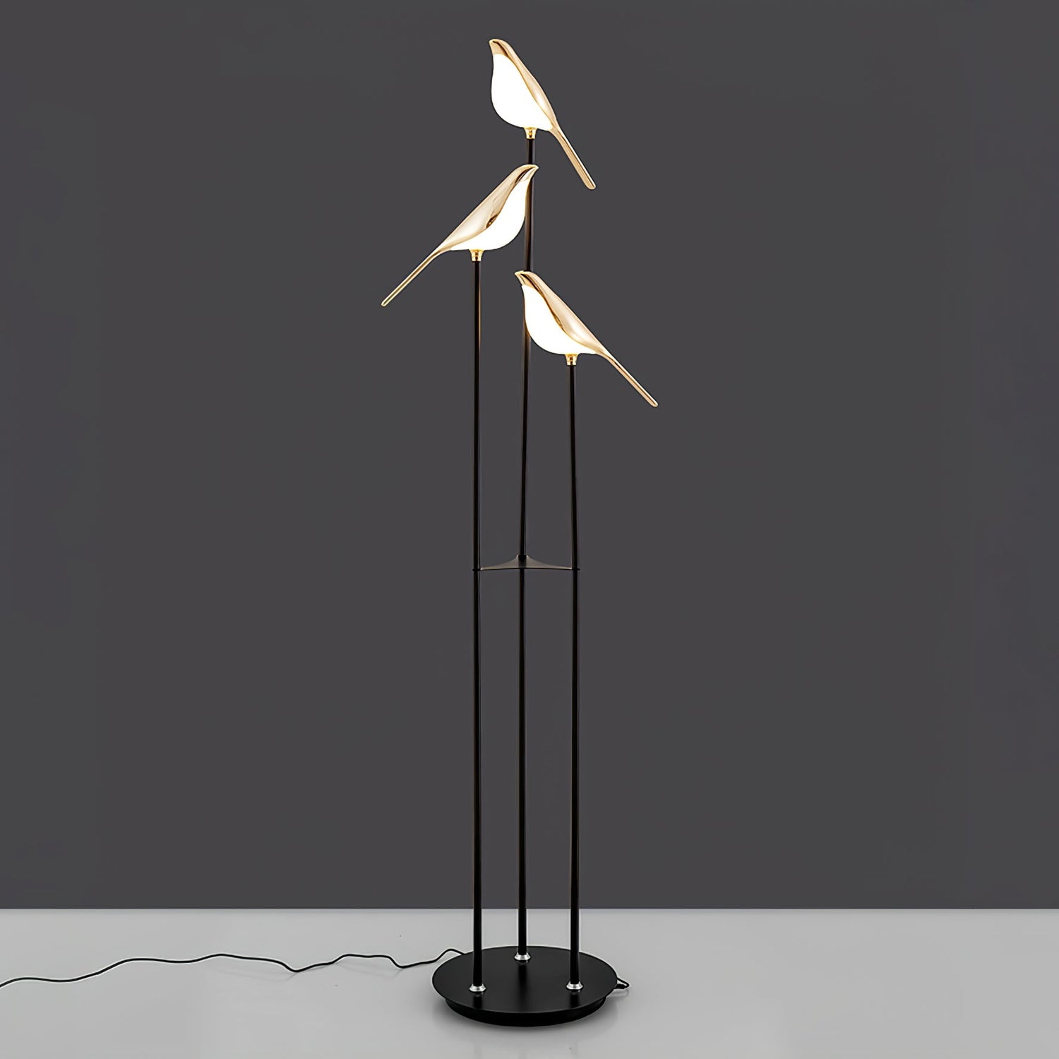 Aurevo Perch | LED-golvlampa med dekorativt fågelmotiv