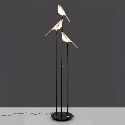 Aurevo Perch | LED-golvlampa med dekorativt fågelmotiv