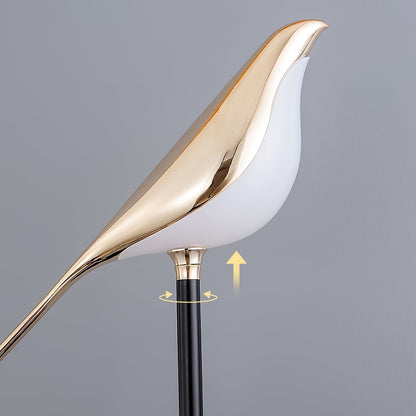 Aurevo Perch | LED-golvlampa med dekorativt fågelmotiv