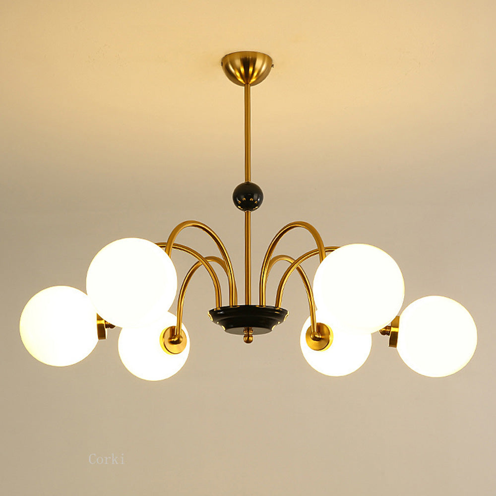 Modern Chrome Kandelaber | Nordisk Glas Taklampa | Nutida Pendellampa | 220V–240V | Brick by Brick