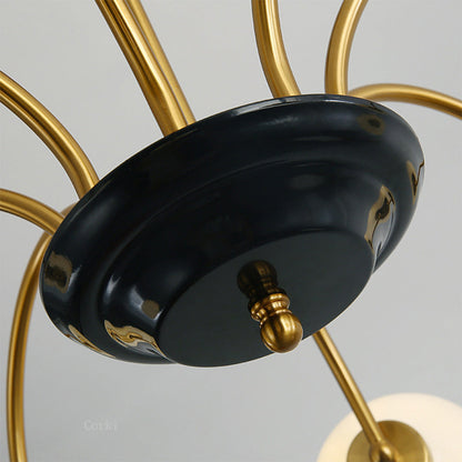 Modern Chrome Kandelaber | Nordisk Glas Taklampa | Nutida Pendellampa | 220V–240V | Brick by Brick