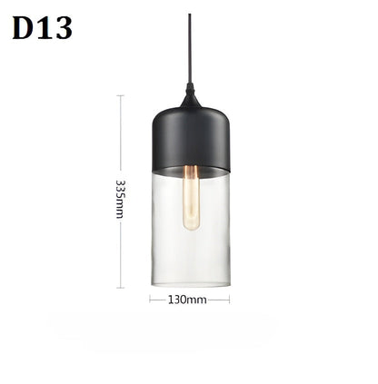 Geometrisk Glas-Pendellampa – Svart &amp; Bärnsten | Stilren Belysning