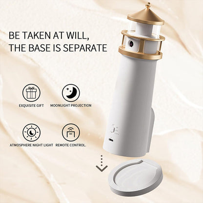 Lighthouse Moon Projektor Lampa – Bluetooth Musik Stjärnklart Nattljus
