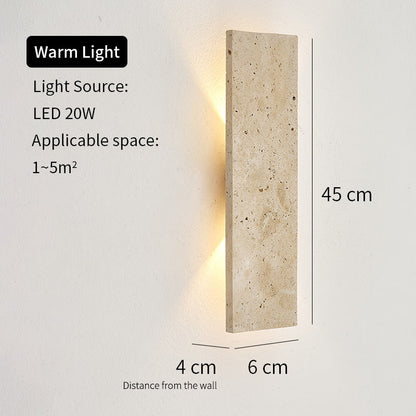 Utomhus vattentät LED-vägglampa med design av natursten – Mångsidig sconce-lampa för inomhus- och utomhusbruk