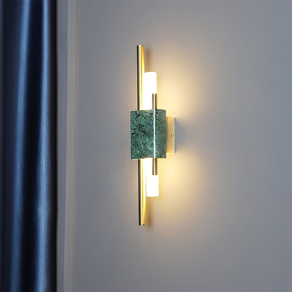 Marmor LED Vägglampa | Modern Sconce | 18/24 Tum | Energisnål | Brick by Brick