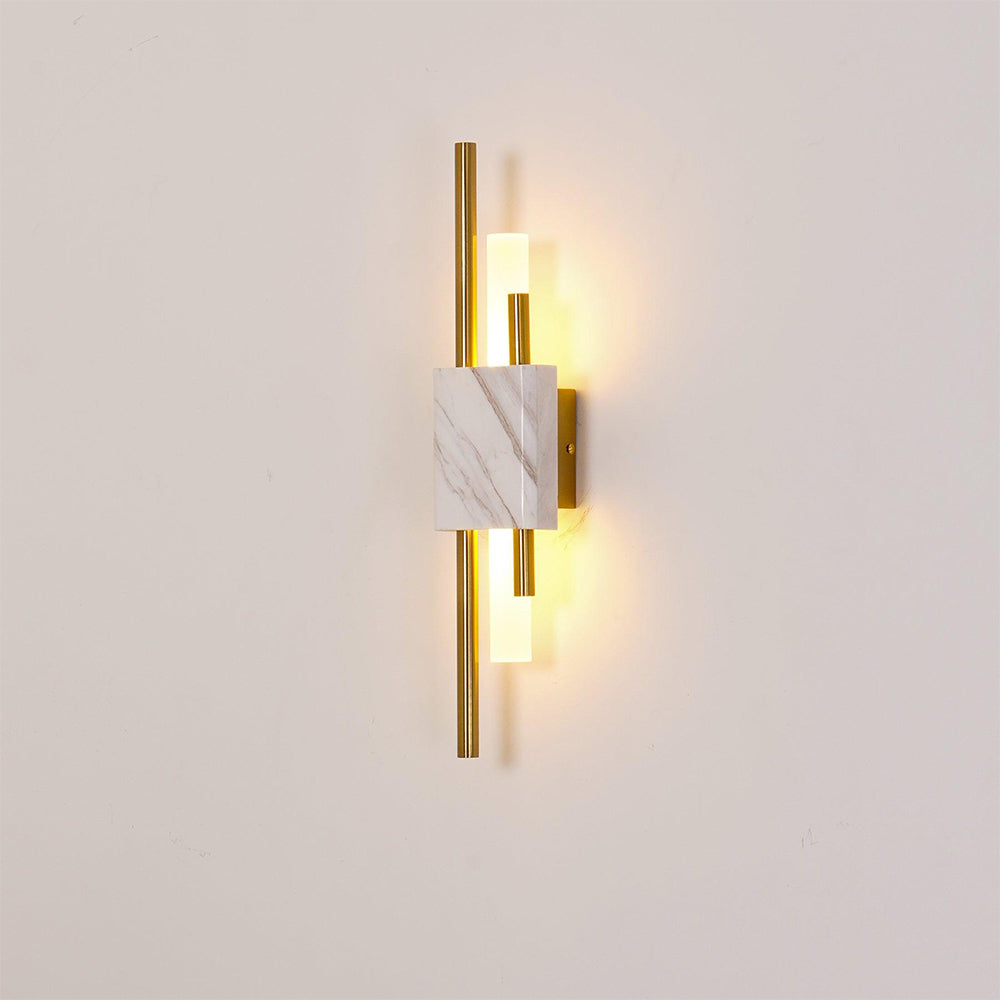 Marmor LED Vägglampa | Modern Sconce | 18/24 Tum | Energisnål | Brick by Brick