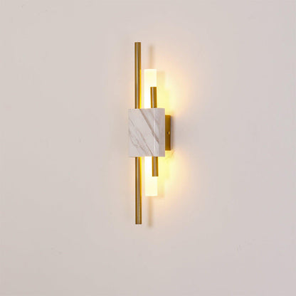 Marmor LED Vägglampa | Modern Sconce | 18/24 Tum | Energisnål | Brick by Brick