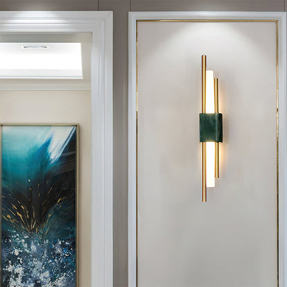 Marmor LED Vägglampa | Modern Sconce | 18/24 Tum | Energisnål | Brick by Brick