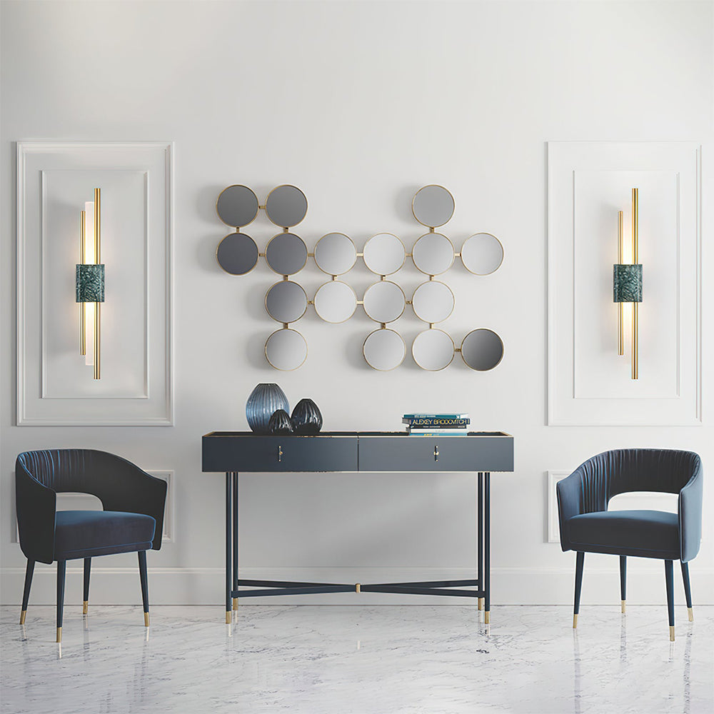 Marmor LED Vägglampa | Modern Sconce | 18/24 Tum | Energisnål | Brick by Brick