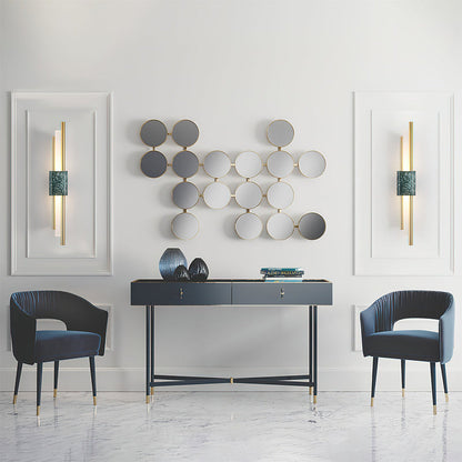 Marmor LED Vägglampa | Modern Sconce | 18/24 Tum | Energisnål | Brick by Brick