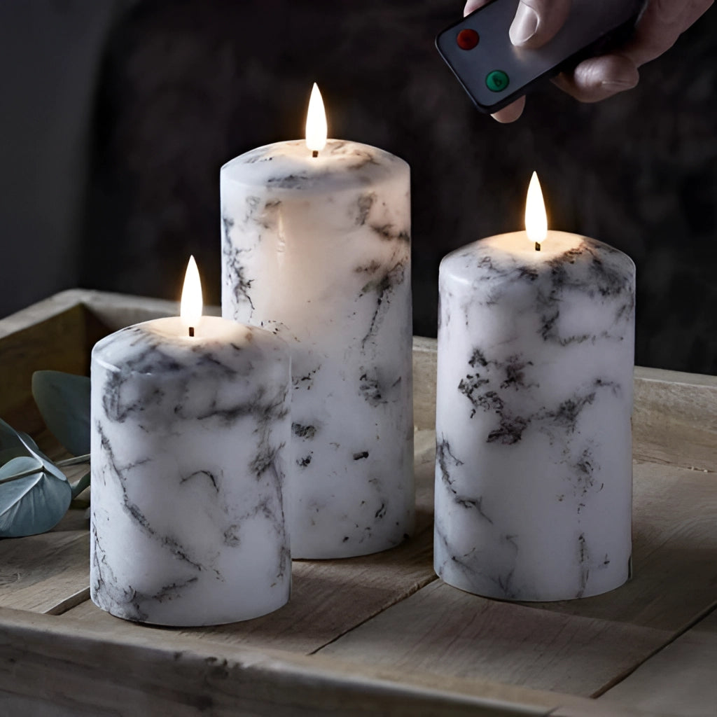 Marmor-LED-ljusset - Eleganta dekorationljus för en stämningsfull atmosfär