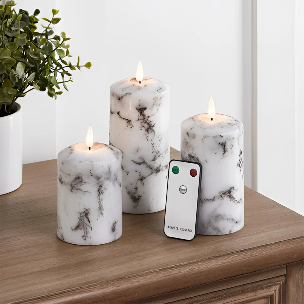 Marmor-LED-ljusset - Eleganta dekorationljus för en stämningsfull atmosfär