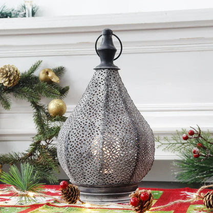 MosaicLume - Marockanskinspirerad bordslampa med intrikat gallerdesign