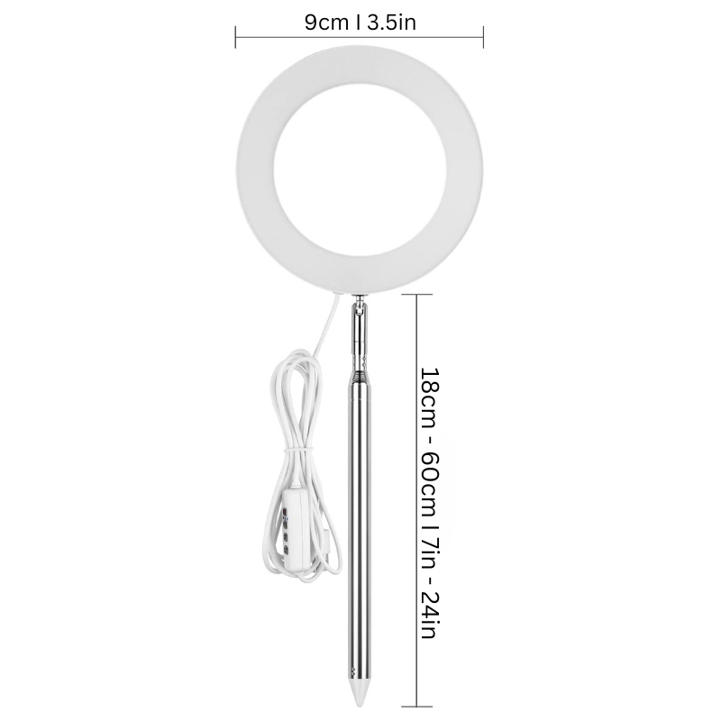 Höjdjusterbar växtlampa med ljusstyrkekontroll