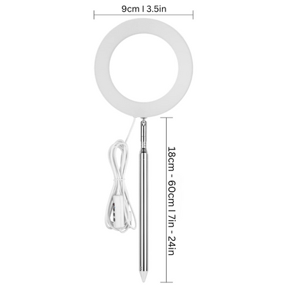 Höjdjusterbar växtlampa med ljusstyrkekontroll