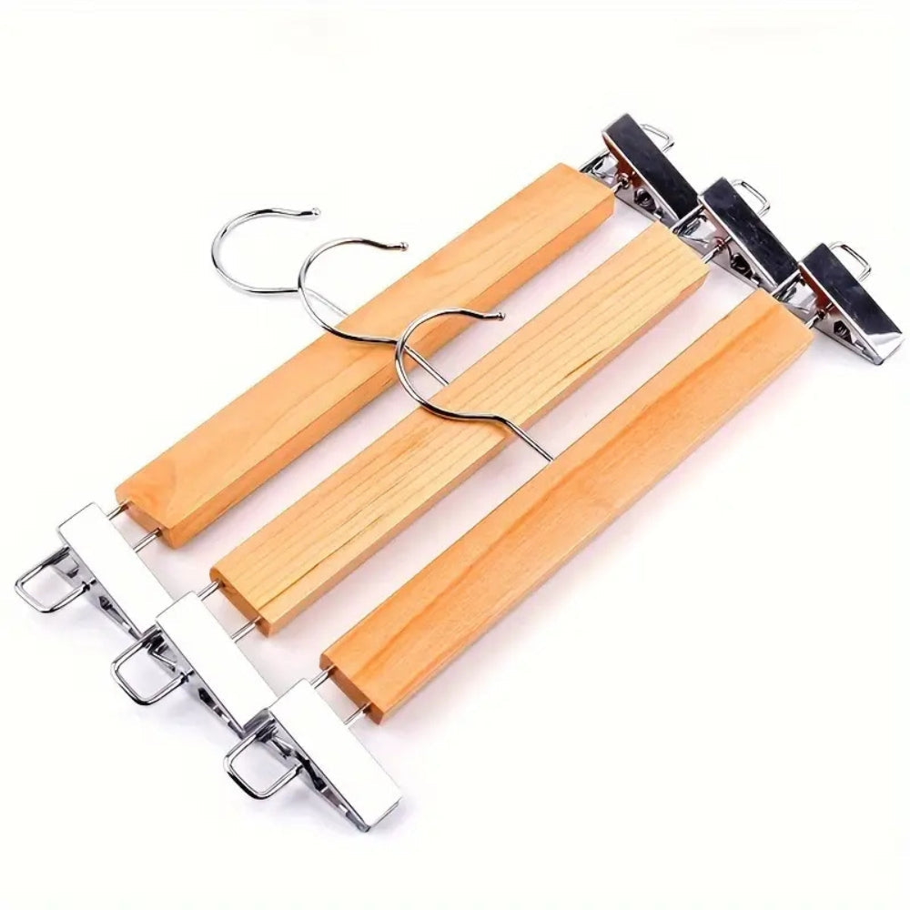 Maxwell Premium Wood Pants Hanger with Clip