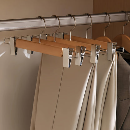Maxwell Premium Wood Pants Hanger with Clip
