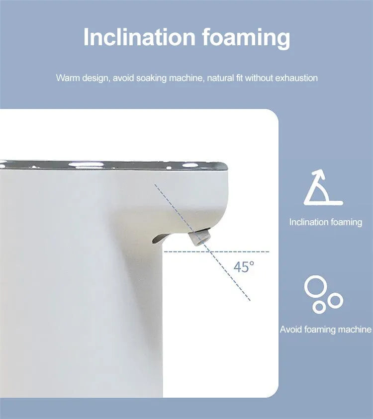 Carvallo Seifenspender Hygisense FoamTouch | Automatisk skumdispenser | 300 ml | Vit | För bad, kök & företag