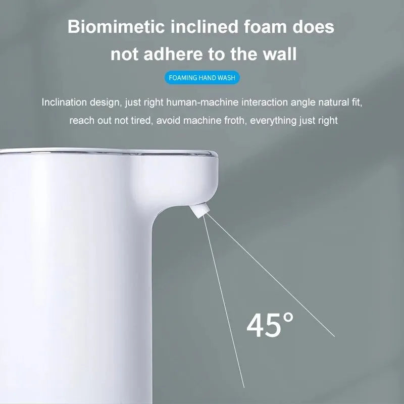 Carvallo Seifenspender Hygisense FoamTouch | Automatisk skumdispenser | 300 ml | Vit | För bad, kök & företag