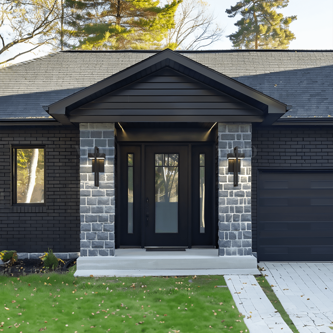 Vägglampa Svart Modern Utomhuslykta