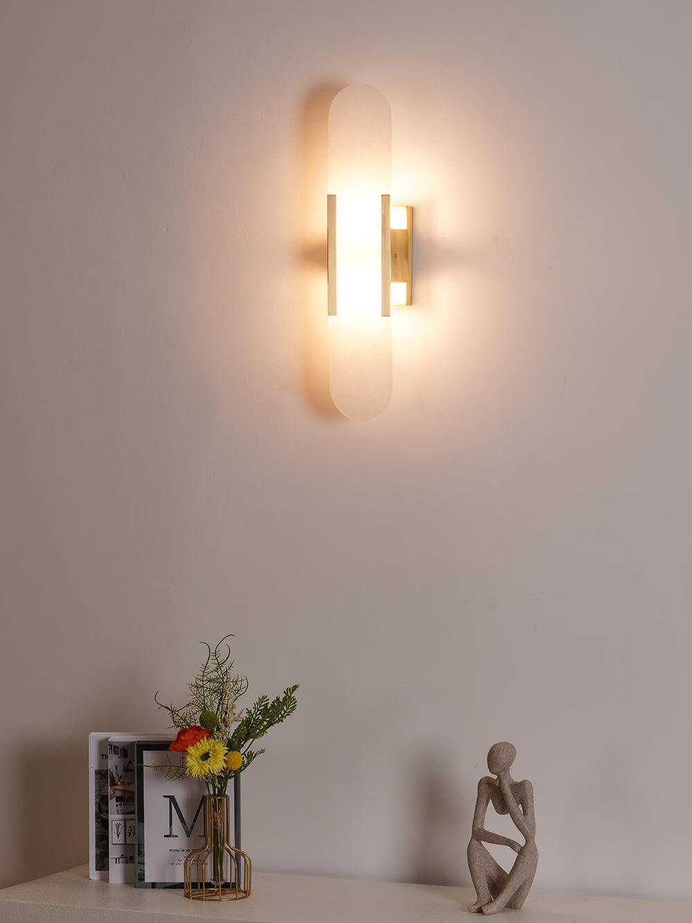 Högkvalitativ Alabaster Vägglampa med Modern Design