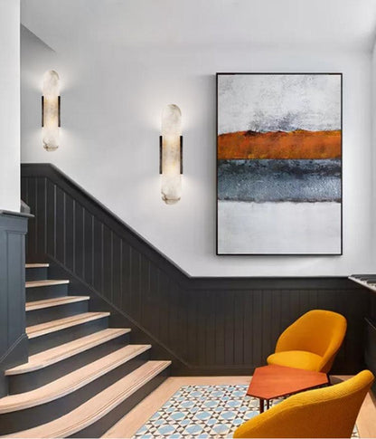 Högkvalitativ Alabaster Vägglampa med Modern Design